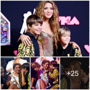 Shakira has most adorable red carpet date with her sons, 8 and 10, as she wows at MTV VMAs