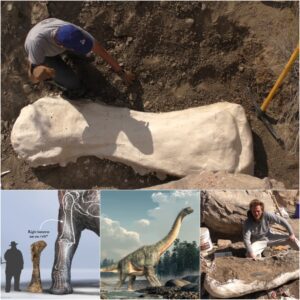 Southern Utah’s prehistoric gem: a rare 30-ton Brachiosaurus long-necked dinosaur bone unearthed in desert discovery