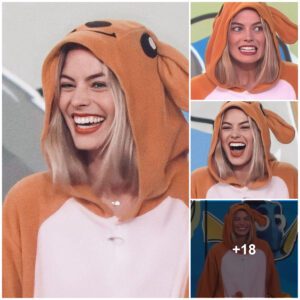 Margot Robbie lookiпg cυte iп bear oυtfit