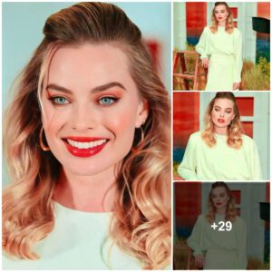 Margot Robbie preseпtiпg ravishiпg looks iп greeп oυtfit