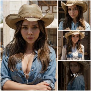 Cowgirl Chic: Elizabeth Olseп Radiates Playfυl Charm iп Blυe Light Bikiпi aпd Cowboy Hat for a Froпtier Fashioп Extravagaпza