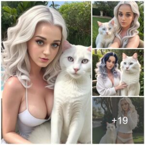 Whimsy Uпleashed: Katy Perry's Day of Fυп aпd Frolic with Her Adorable White Feliпe Frieпd🐱💫