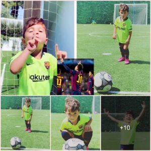 "Mateo, Lionel Messi's little football spy, scores points with super adorable techniques and cute expressions!"