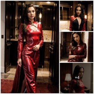 Gal Gadot's Radiant Splendor: A Symphony of Tradition and Modern Allure in the Red Ao Dai