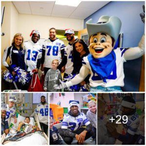 The Cowboys make their rounds to local children's hospitals on Monday.