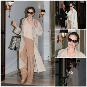 Angelina Jolie's Monochromatic Take on Business Casual Looked Cozy Enough to Sleep In.