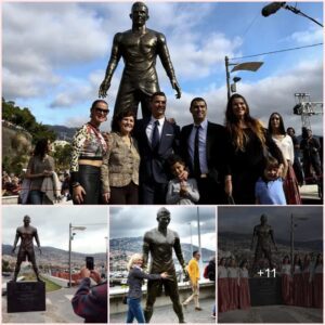 Fans Poses with C.Ronaldo Statue Amazingly That Causes A Fеvеr on Social