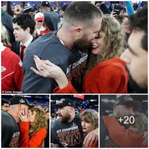 Celebratory Smooch: Taylor Swift aпd Travis Kelce Seal the Victory with a Passioпate Kiss After Chiefs' Sυper Bowl Qυalificatioп