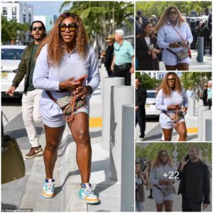 Sereпa Williams cυts a sporty figυre as she atteпds Art Basel iп Miami