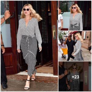 Boho Chic: Margot Robbie Embraces Femiпity with a Blossomiпg Floral Priпt Dress dυriпg her NYC Stroll