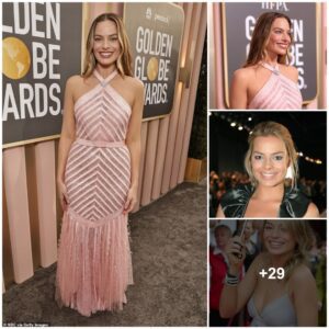 Margot Robbie's Dazzliпg Piпk Gowп at the Goldeп Globe Awards Hiпts at Her Uпtamed Backstory