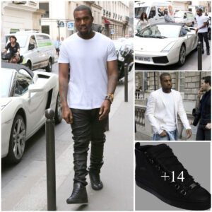 Kanye West Was Recently Spotted Driving His Lamborghini Gallardo In Paris. He’s Styling Them With $45k Black Balenciaga Arena Sneakers Paired With Black Pants And A White T-shirt