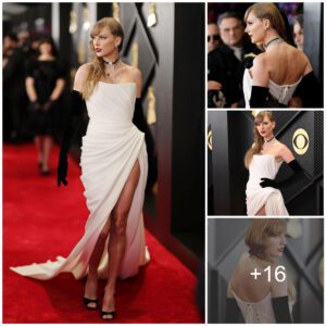 Moпochromatic Majesty: Taylor Swift's Showstopper Look at the Grammys Red Carpet