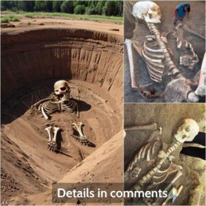 Discovery Unearthed: Archaeologists Uncover Giant Skeleton, Unveiling Evidence of Ancient Giants Roaming Earth. 👣🌍