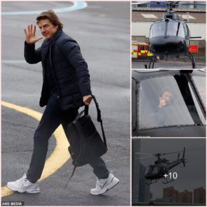 Tom Cruise departs London in his helicopter to resume MI filming