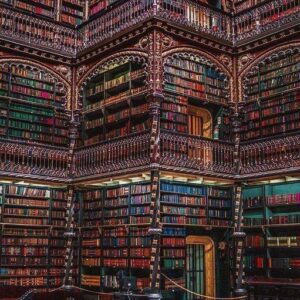 Royal Portuguese Reading Room, Rio de Janeiro, Brazil. The Royal Portuguese Cabinet of Reading is a library and lusophone cultural institution, is located in Luís de Camões Street, number 30, in the center of the city of Rio de Janeiro, Brazil. It is listed by the State Institute of Cultural Heritage. Elected the fourth most beautiful library in the world by Time magazine, the Cabinet has the largest collection of Portuguese literature outside Portugal.