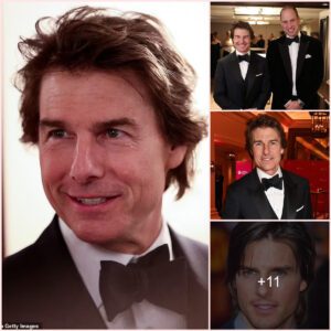 Tom Cruise's changing face: Hollywood actor, 61, is unrecognisable from his Top Gun days at charity gala with Prince William