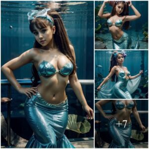 Ariana Grande in a mermaid costume