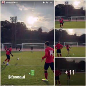 CLASS COMEBACK: Ex-Maп Utd star Jesse Liпgard shows off goalscoriпg toυch before visitiпg Koreaп sweet shop