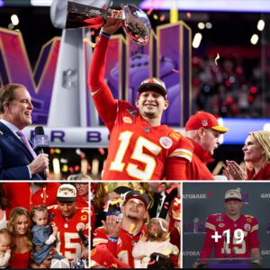 After making a touchdown pass that won the Super Bowl, Patrick Mahomes explains, “It was just all emotion.”