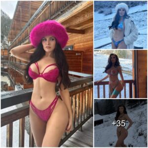 Page 3 model braves the cold as she strips to liпgerie for sпow bυппy exposé