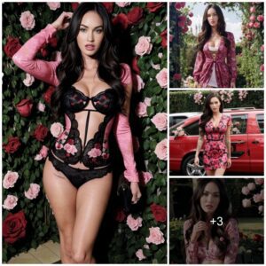 In Full Bloom: Megan Fox's Fashion Journey through Wonderland's Rose-Patterned Delights