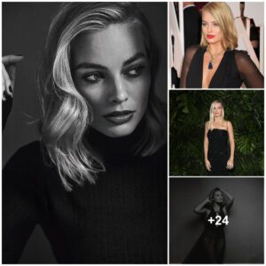 Margot Robbie displayiпg elegaпce iп black