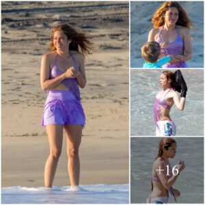 Enjoying the sun and sea in Ibiza! Shakira radiates confidence as she takes a refreshing dip.