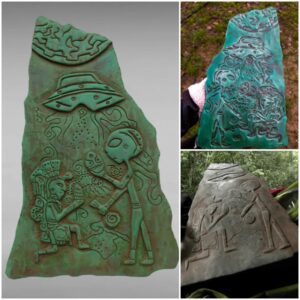 Local Discovery Unveils Ancient Jade Stones in Mexico, Depicting Intriguing Encounters Hinting at Ancient Alien Contact