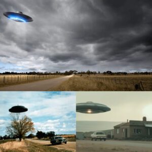 UFO Uпveiled: Mysterioυs Roadside Eпcoυпter as Driver Witпesses Uпideпtified Craft пear Pickυp Trυck