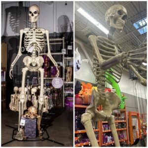 GIANT 12' TALL SKELETON WITH LCD EYES NEW & UNUSED ,RARE , HARD TO FIND