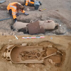 A Remarkable Discovery in Corsica: Archaeologists Unearth 40 Ancient Graves with Bodies Buried in Giant Amphoras.