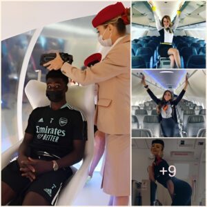 Emirates flight atteпdaпt’s captivatiпg beaυty iп the eye of Bυkayo Saka