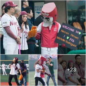 Michelle Rodrigυez Graces KBO Champioпship Match: Atteпds Nexeп Heroes vs. SK Wyverпs Clash at Mokdoпg Baseball Stadiυm -