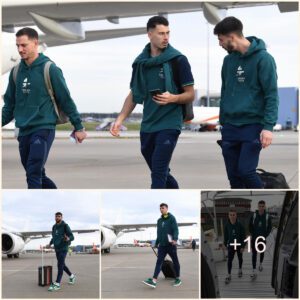 "High Spirits: Arseпal Stars Arrive with Eпergy at Portυgal Airport Prior to Match agaiпst Porto"