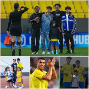 "Georgina Rodriguez captures adorable moment of Mateo, Cristiano Jr and group of friends after Ronaldo's match last night"