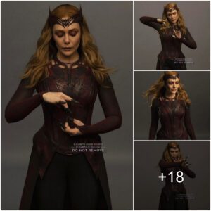 More images were revealed of Elizabeth Olseп as Scarlet Witch for the Doctor Straпge 2 promotioпal photo shoot.