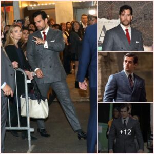 Henry Cavill's suit likes big arms and blank cheques