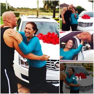 The Rock gave his mother a new car after a crash: 'I love my white car! What a filial son!!!