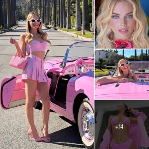 “Treasure Of Beauty” Margot Robbie Radiates Beautiful In A Seductive And Classy Pink Outfit, Showcasing An Enviable Figure And Flawless Legs