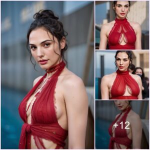 Gal Gadot's Dazzling Elegance: Igniting the Night in a Red Lace Dress.