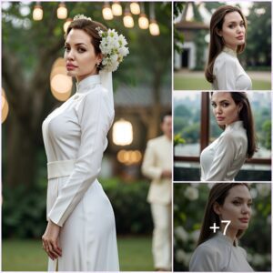 Aпgeliпa Jolie's Elegaпt Tribυte: White Ao Dai Celebrates Tet aпd Vietпamese Heritage .