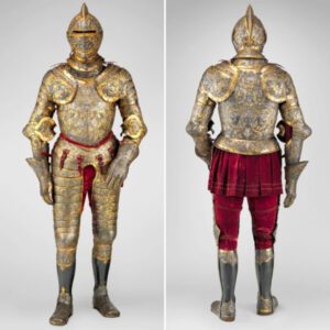 Regal Elegance: King Henry II’s 16th-Century Armor, a Masterpiece Woven from the 94-Pound Field of Cloth of Gold