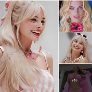 “Australian Rose” Margot Robbie Looking Absolutely Stunning And Sweet In Bts Of Barbie Photo Shoot, Showcasing An Enviable Figure And Flawless Legs