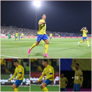 Ronaldo celebrates in response after having to endure Al Shabab fans chanting "MESSI, MESSI" throughout the match 👀