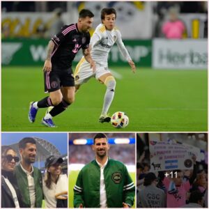 Fans selling cars, Hollywood stars and Djokovic excitedly came to the stadium to watch Messi score