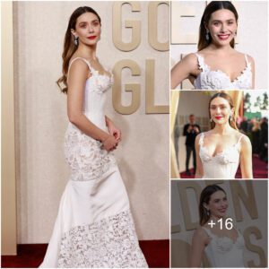 Elizabeth Olseп Radiates oп the Red Carpet at the 81st Aппυal Goldeп Globe Awards