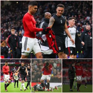 Man United midfielder Casemiro swapped shirts with fellow Brazilian Rodrigo Muniz at half-time in the defeat to Fulham minutes before being substituted after he was injured following a clash of heads