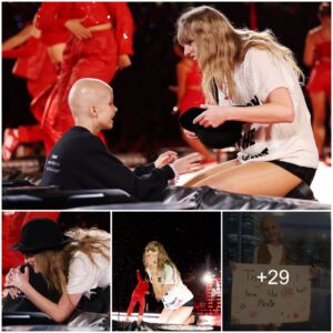 Taylor Swift gives a ’22’ hat to a 9-year-old girl bаttlι𝚗ɡ cа𝚗cеɾ at the Sydney Eras Tour, fulfilling her ‘wish’