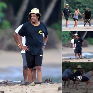 Catching Waves and Beats: Jay-Z's Energizing Workout on Hawaii's Shorelines.